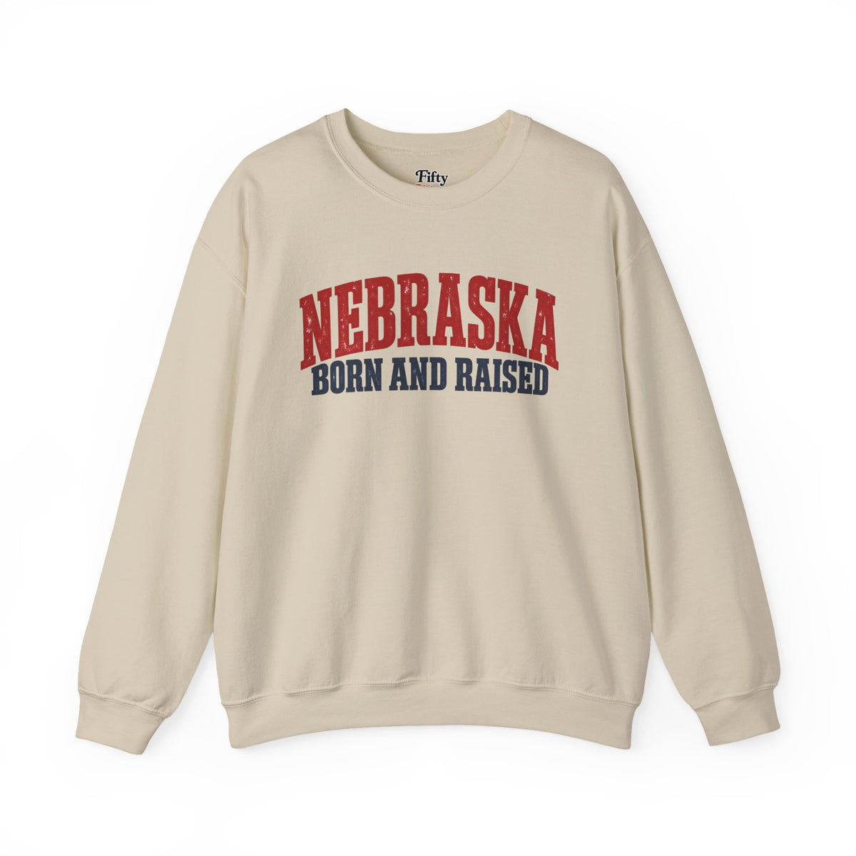 Nebraska Born and Raised Great Plains Heritage Unisex Sweatshirt Graphic