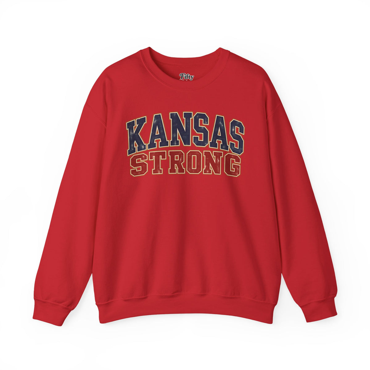 Kansas Strong Unisex Crewneck Sweatshirt State Name Graphic