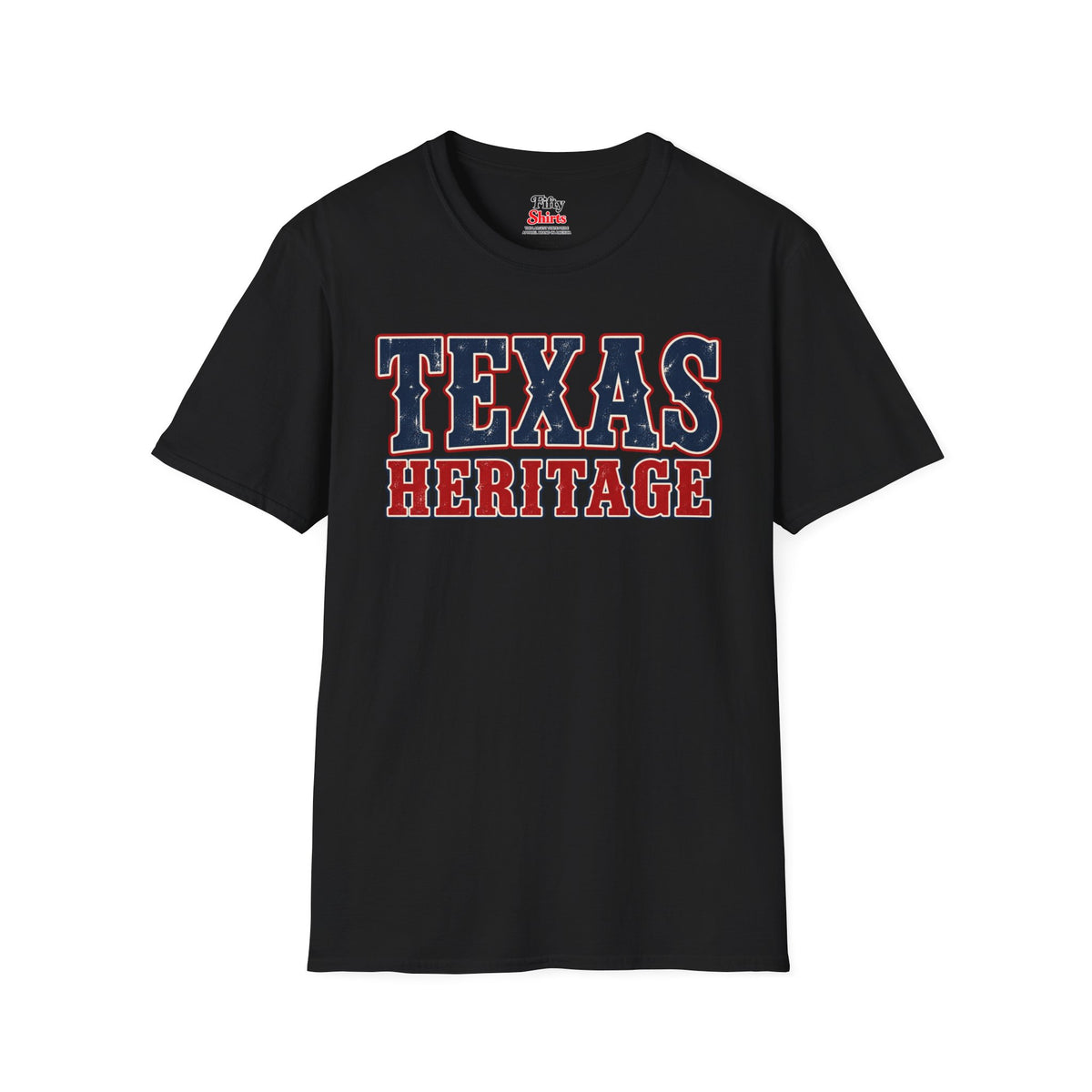 Texas Heritage Unisex Softstyle T Shirt State Name Graphic Tee