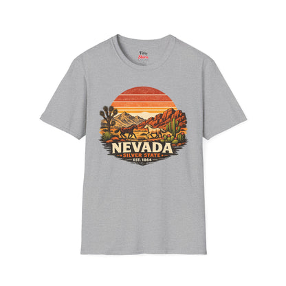Nevada Desert Sunset Unisex Softstyle T Shirt State Pride Graphic Tee Collections FS03