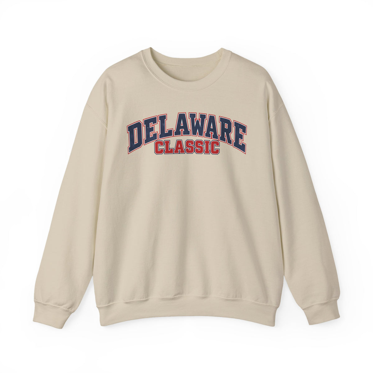Delaware Classic Unisex Crewneck Sweatshirt State Name Graphic