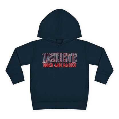 Massachusetts Born and Raised High-End Editorial Unisex Toddler Pullover Fleece Hoodie