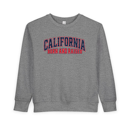California Born and Raised Vintage Athletic Heritage Unisex Toddler Sweatshirt