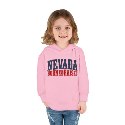 Nevada Born and Raised Rugged Western Unisex Toddler Pullover Fleece Hoodie