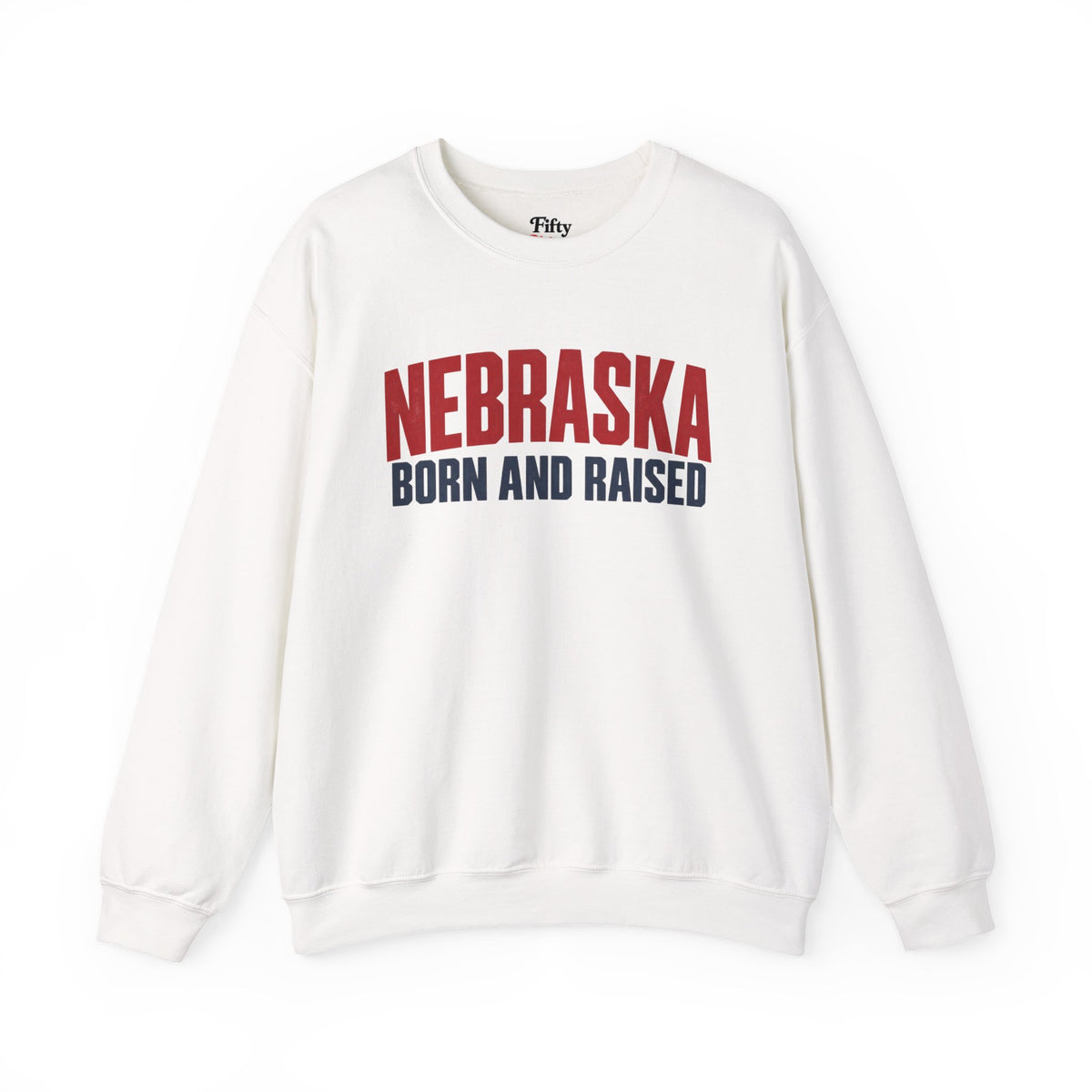Nebraska Born and Raised Minimal Heritage Unisex Sweatshirt Graphic