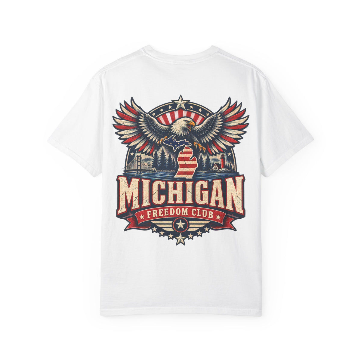 Michigan Freedom Club Unisex Comfort Color 1717 Streetwear Graphic Tee