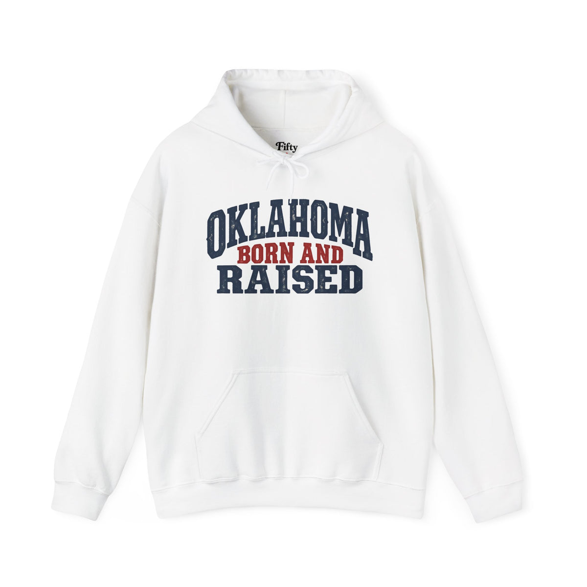 Oklahoma Born and Raised Rustic Americana Unisex Hoodie Graphic