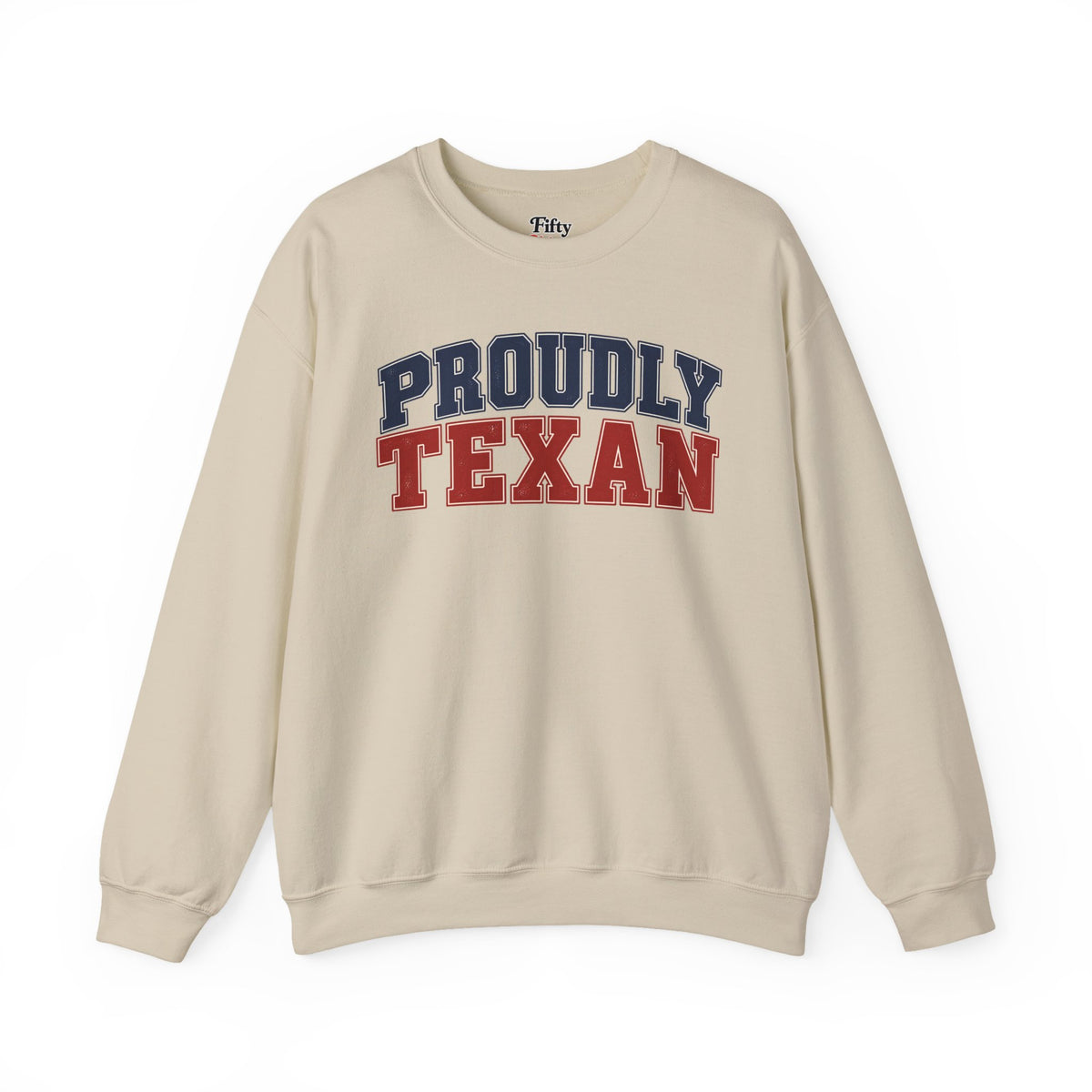 Proudly Texan Texas Unisex Crewneck Sweatshirt State Name Graphic