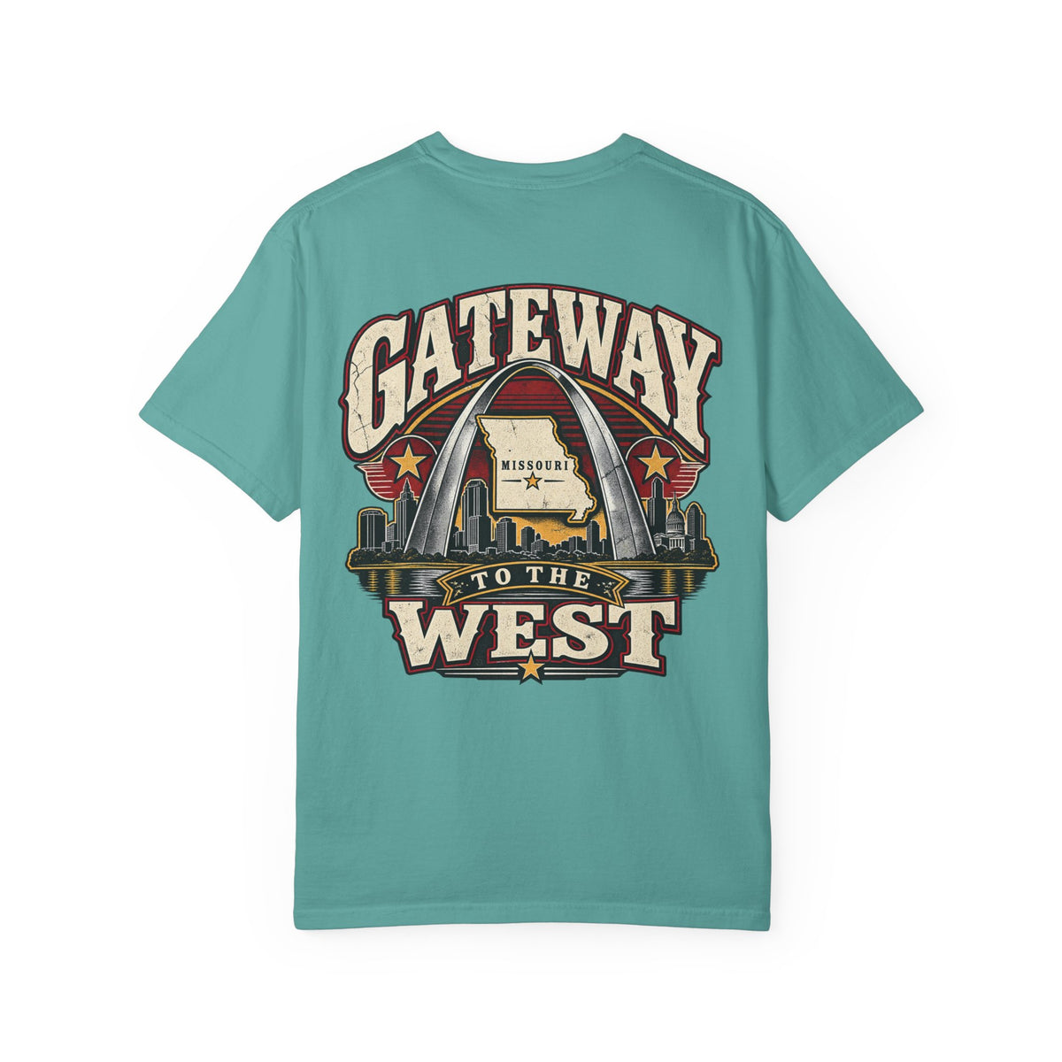 Missouri Gateway to the West Unisex Comfort Color 1717 Streetwear Graphic Tee