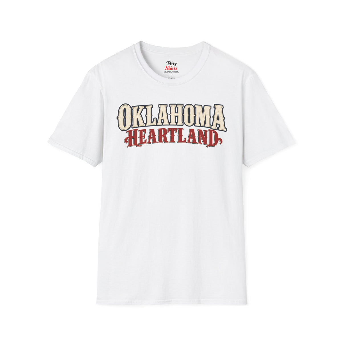 Oklahoma Heartland Unisex Softstyle T Shirt State Name Graphic Tee