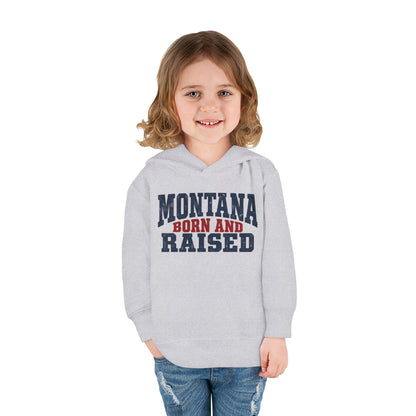 Montana Born and Raised Rustic Workwear Unisex Toddler Pullover Fleece Hoodie
