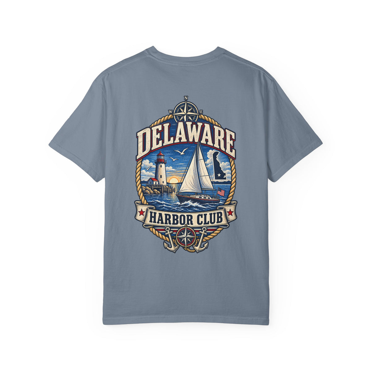 Delaware Harbor Club  Unisex Comfort Color 1717 Streetwear Graphic Tee