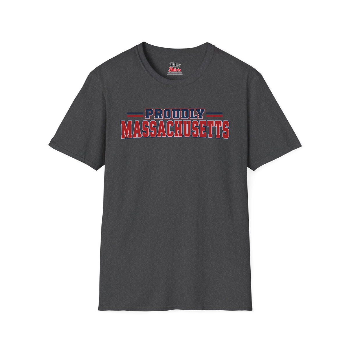 Proudly Massachusetts Unisex Softstyle T Shirt State Name Graphic Tee