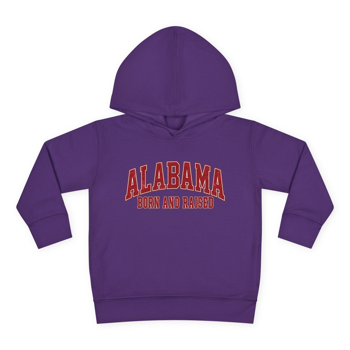Alabama Born and Raised Collegiate Classic Unisex Toddler Pullover Fleece Hoodie