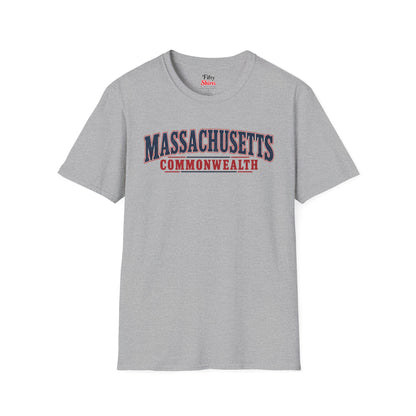Massachusetts Commonwealth Unisex Softstyle T Shirt State Name Graphic Tee