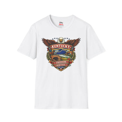 Kentucky Americana Eagle Unisex Softstyle T Shirt State Pride Graphic Tee Collections FS03