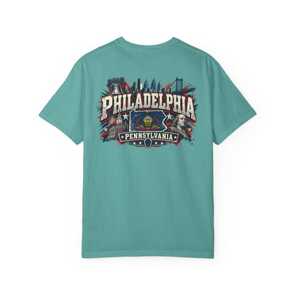 Philadelphia Pennsylvania Unisex Comfort Color 1717 Streetwear Graphic Tee