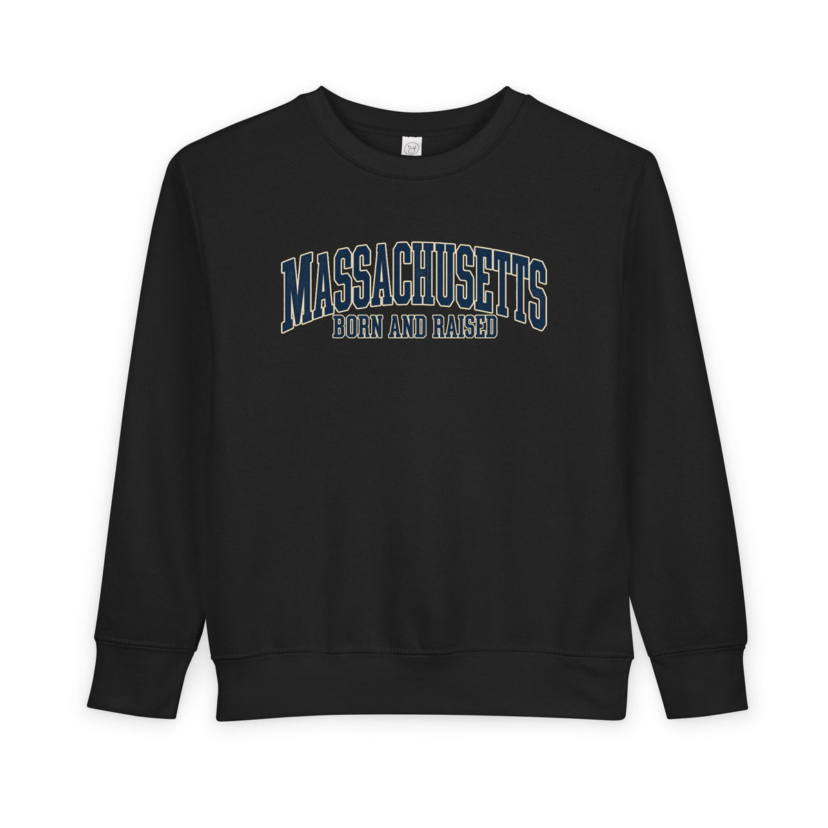 Massachusetts Born and Raised Classic Souvenir Style Unisex Toddler Sweatshirt