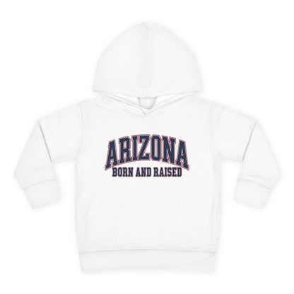 Arizona Born and Raised Classic Collegiate Unisex Toddler Pullover Fleece Hoodie
