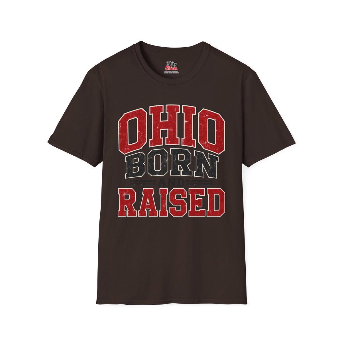 Ohio Born And Raised Unisex Softstyle T Shirt State Name Graphic Tee