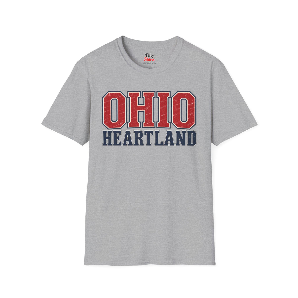 Ohio Heartland Unisex Softstyle T Shirt State Name Graphic Tee