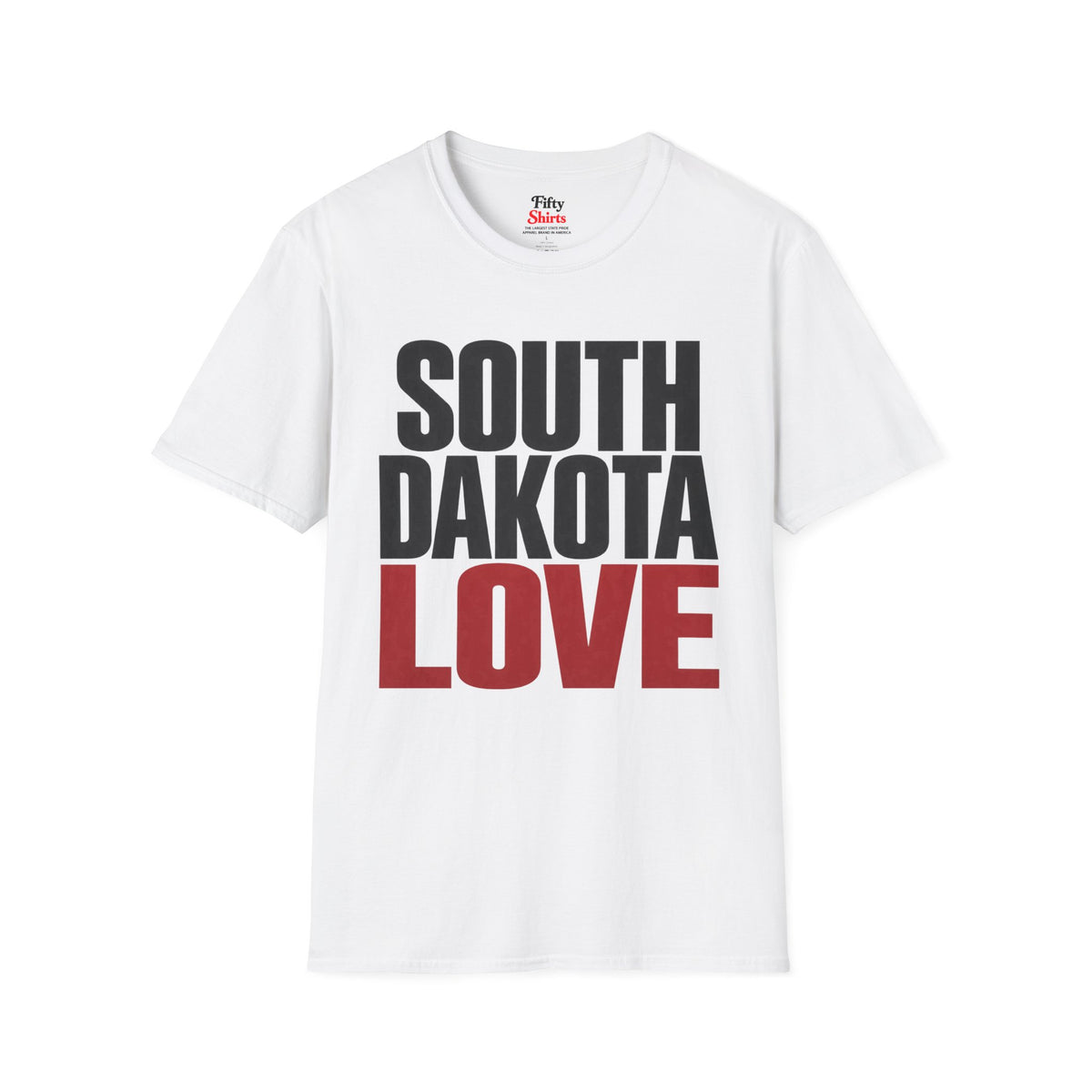 South Dakota Love Unisex Softstyle T Shirt State Name Graphic Tee