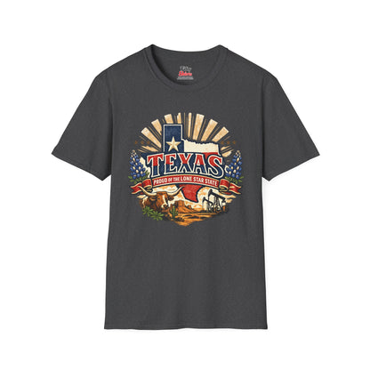 Texas State Pride Unisex Softstyle T Shirt State Pride Graphic Tee Collections FS03