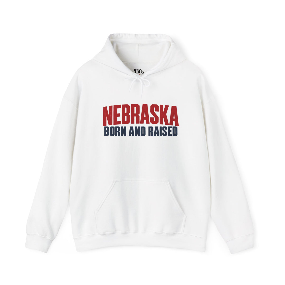 Nebraska Born and Raised Minimal Heritage Unisex Hoodie Graphic