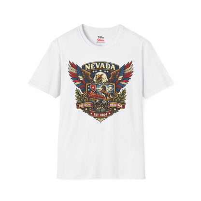 Nevada Americana Eagle Unisex Softstyle T Shirt State Pride Graphic Tee Collections FS03