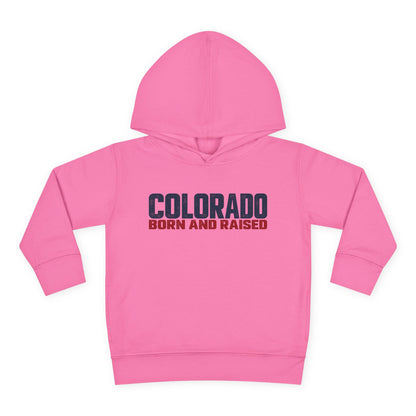 Colorado Born and Raised Minimal Modern Unisex Toddler Pullover Fleece Hoodie