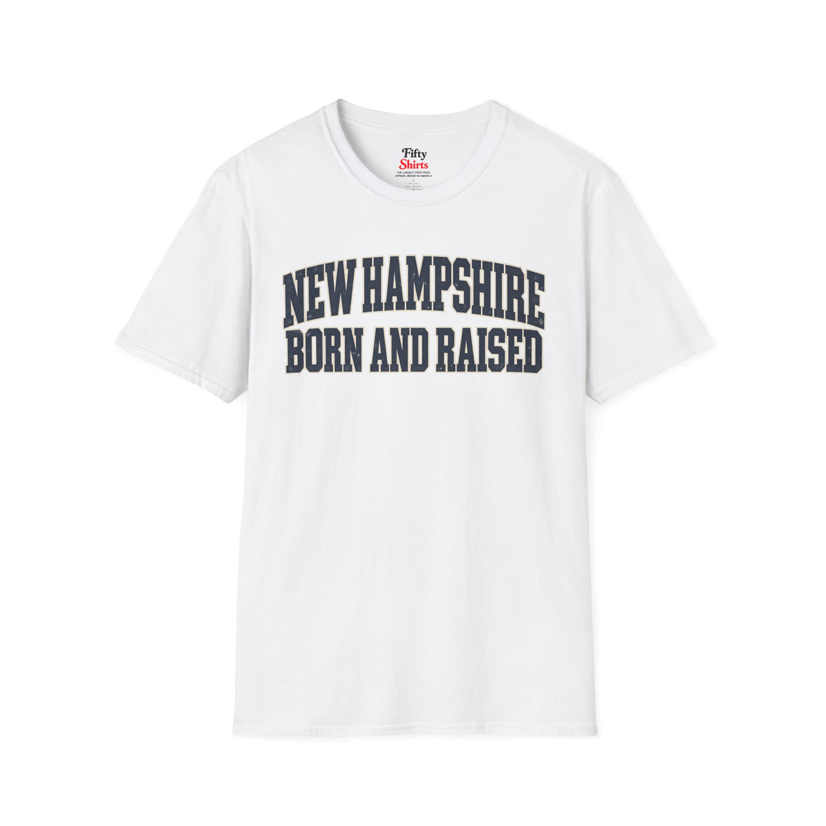 New Hampshire Born and Raised Unisex Softstyle T Shirt State Name Graphic Tee