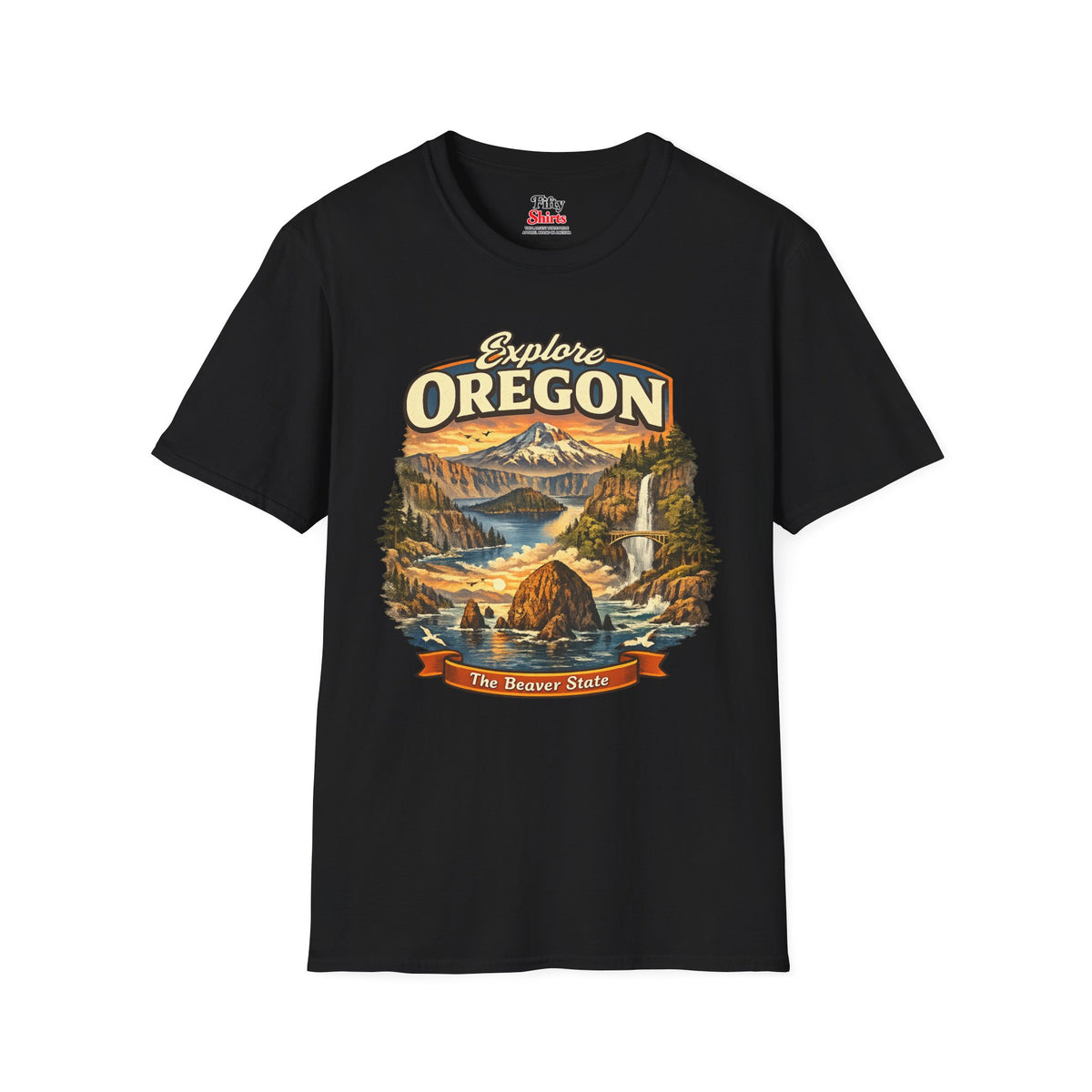 Explore Oregon Unisex Softstyle T Shirt State Pride Graphic Tee Collections FS03