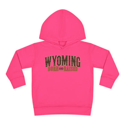 Wyoming Born and Raised Premium Ranch Heritage Unisex Toddler Pullover Fleece Hoodie