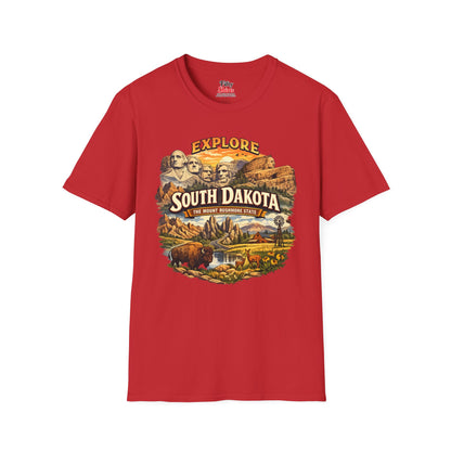 Explore South Dakota Unisex Softstyle T Shirt State Pride Graphic Tee Collections FS03