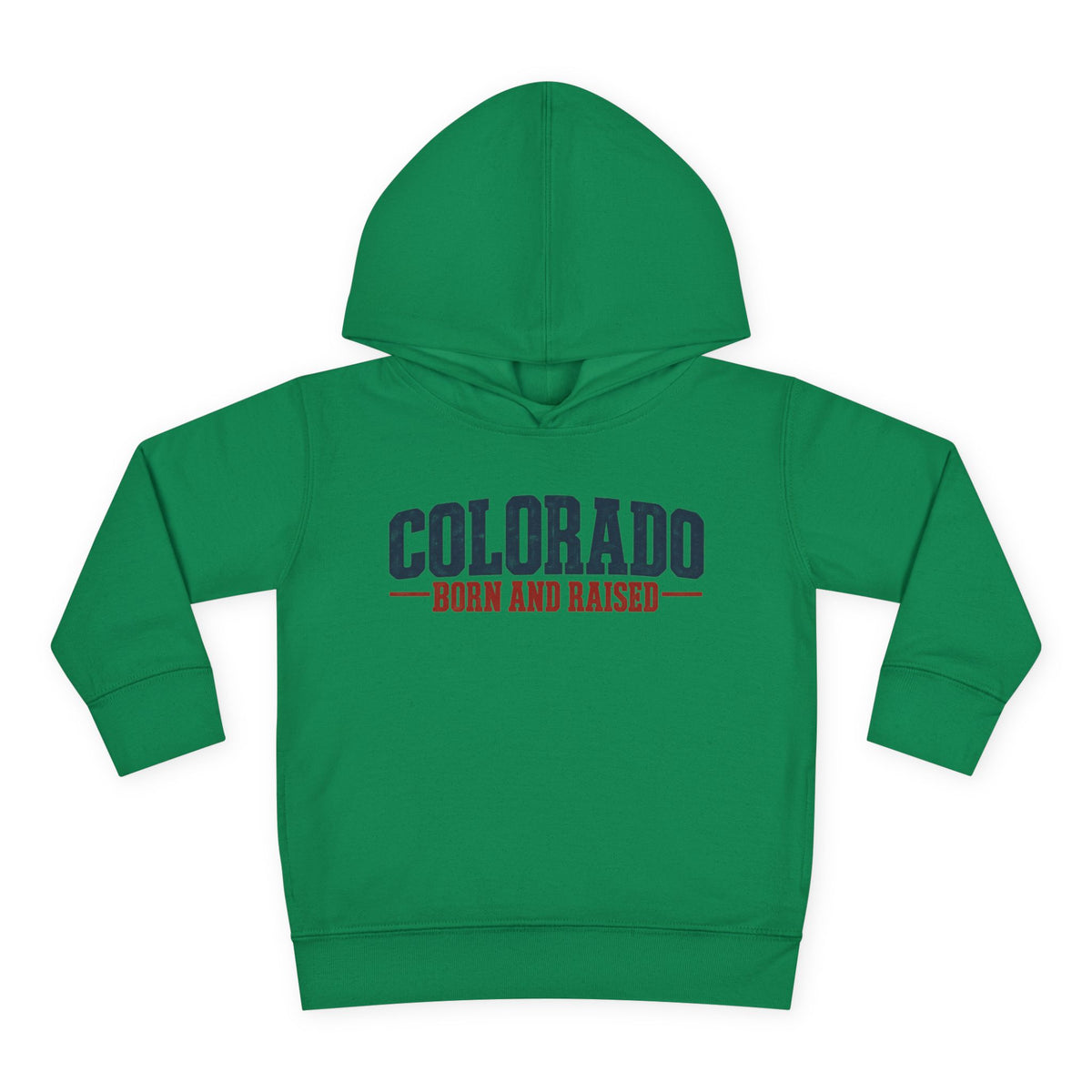 Colorado Born and Raised Classic Western Americana Unisex Toddler Pullover Fleece Hoodie