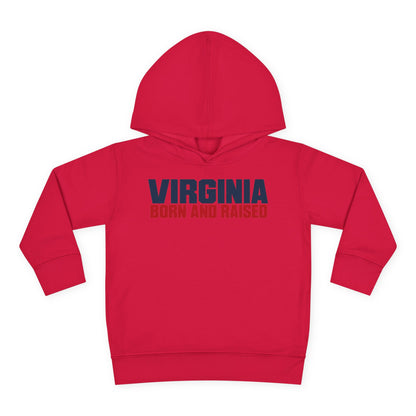 Virginia Born and Raised Minimal Modern Unisex Toddler Pullover Fleece Hoodie