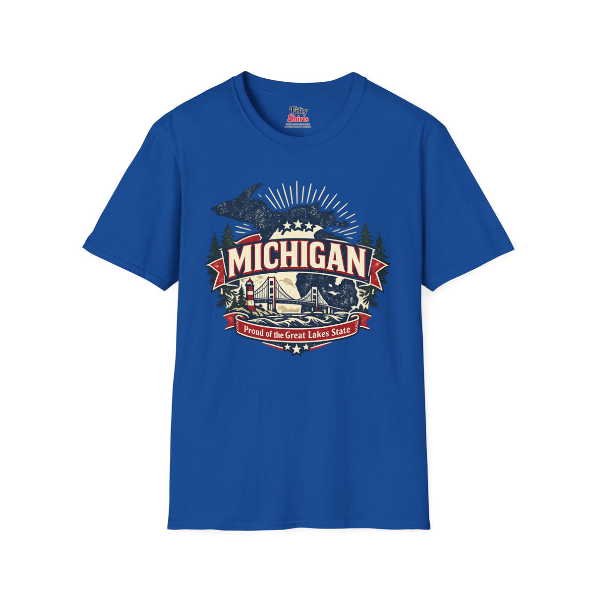 Michigan State Pride Unisex Softstyle T Shirt State Pride Graphic Tee Collections FS03