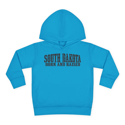 South Dakota Born and Raised Western Heritage Unisex Toddler Pullover Fleece Hoodie