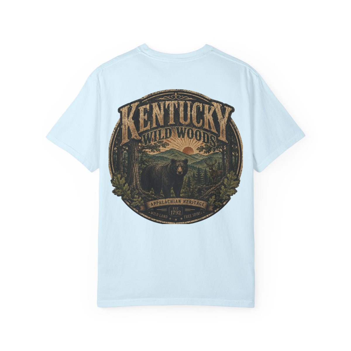 Kentucky Wild Woods Unisex Comfort Color 1717 Streetwear Graphic Tee