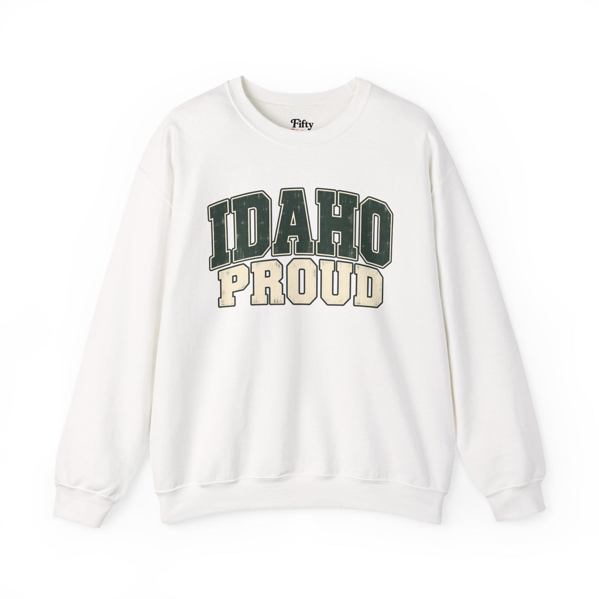 Idaho Proud Unisex Crewneck Sweatshirt State Name Graphic