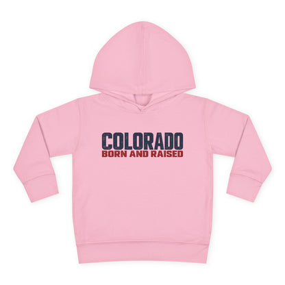 Colorado Born and Raised Minimal Modern Unisex Toddler Pullover Fleece Hoodie