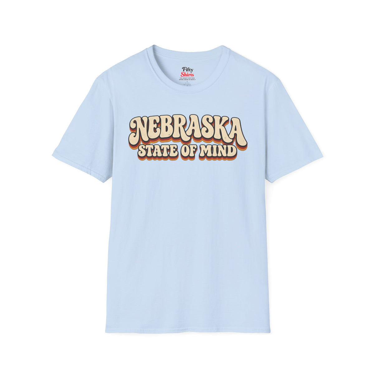 Nebraska State of Mind Unisex Softstyle T Shirt State Name Graphic Tee