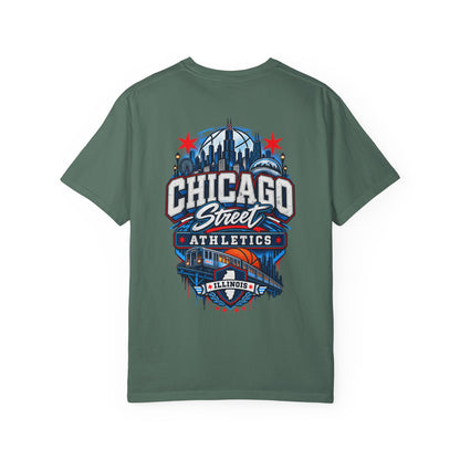 Chicago Illinois Street Athletics Unisex Comfort Color 1717 Streetwear Graphic Tee