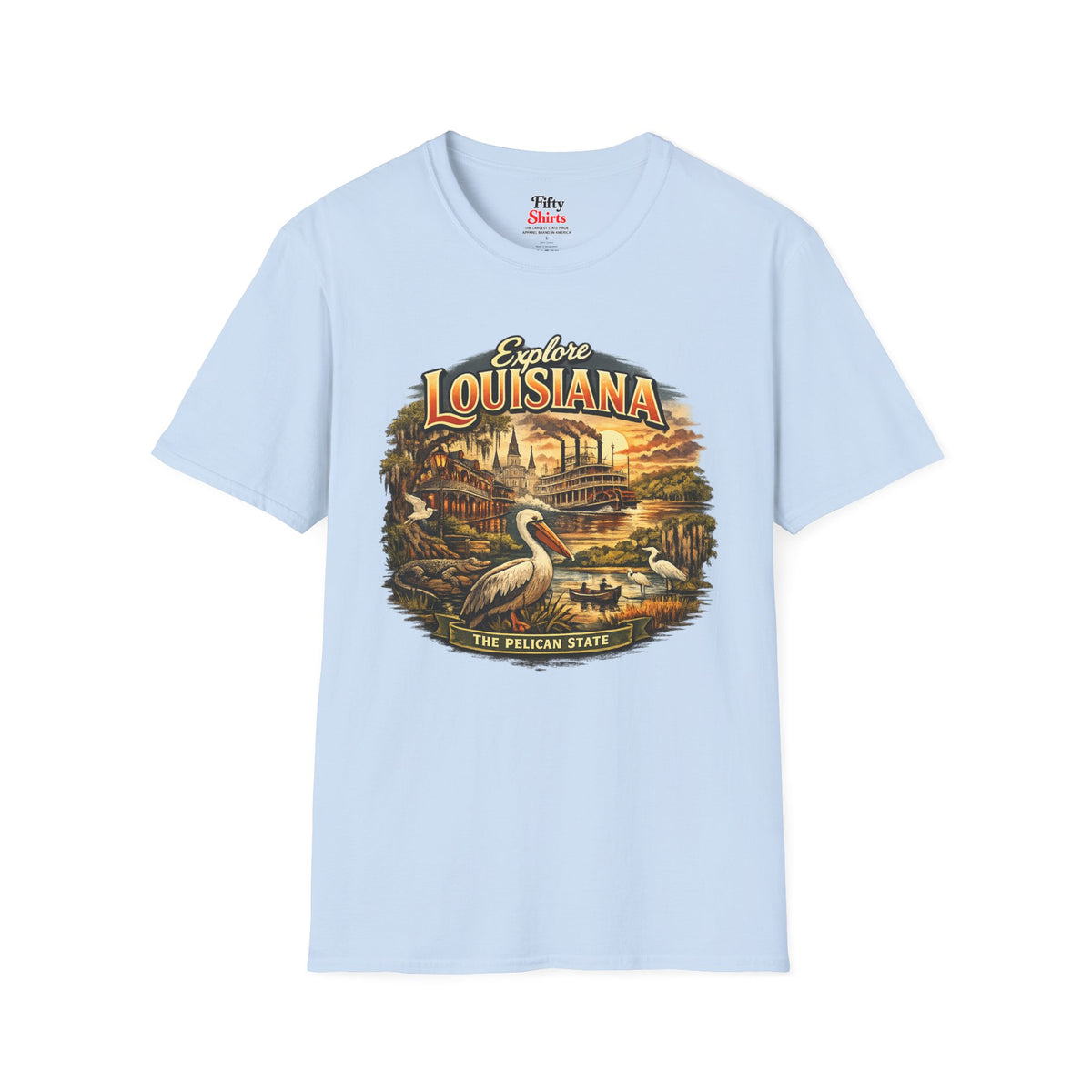Explore Louisiana Unisex Softstyle T Shirt State Pride Graphic Tee Collections FS03
