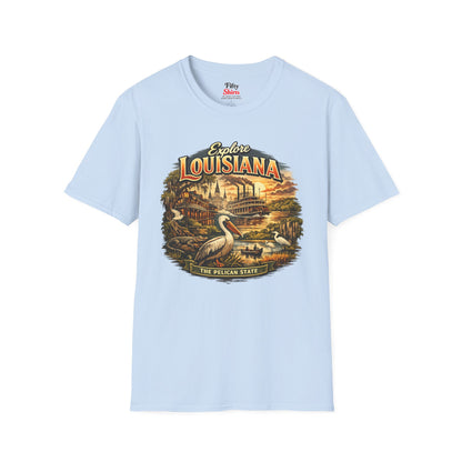 Explore Louisiana Unisex Softstyle T Shirt State Pride Graphic Tee Collections FS03