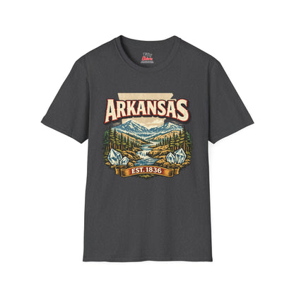 Vintage Arkansas Heritage Unisex Softstyle T Shirt State Pride Graphic Tee Collections FS03