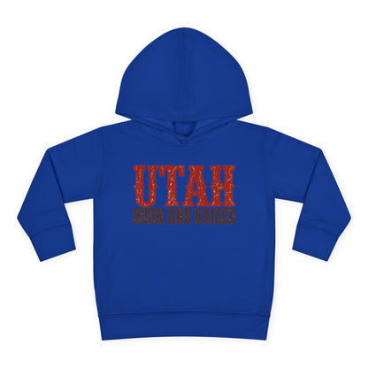 Utah Born and Raised Western Heritage Unisex Toddler Pullover Fleece Hoodie