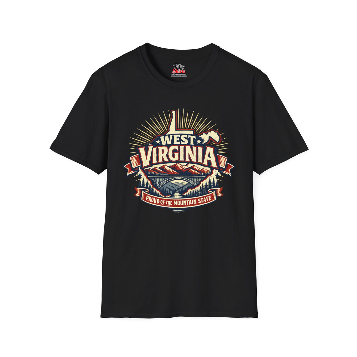 West Virginia State Pride Unisex Softstyle T Shirt State Pride Graphic Tee Collections FS03