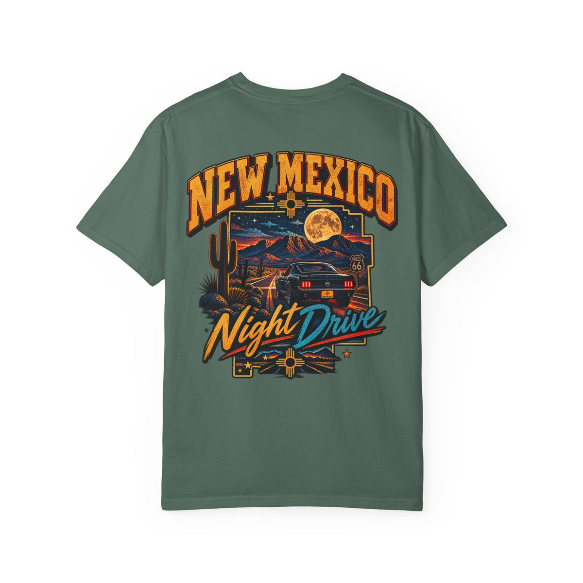 New Mexico Night Drive Unisex Comfort Color 1717 Streetwear Graphic Tee
