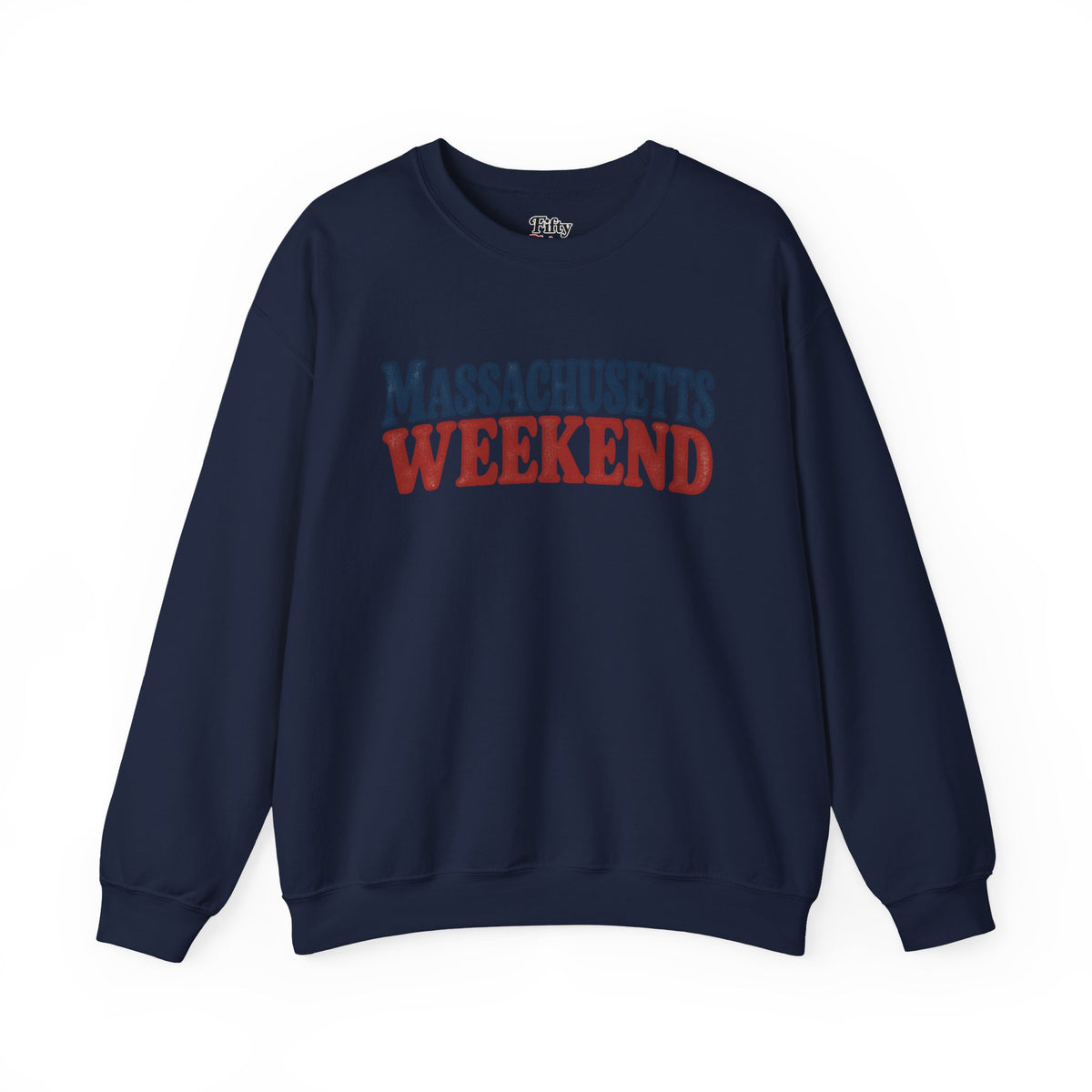 Massachusetts Weekend Unisex Crewneck Sweatshirt State Name Graphic